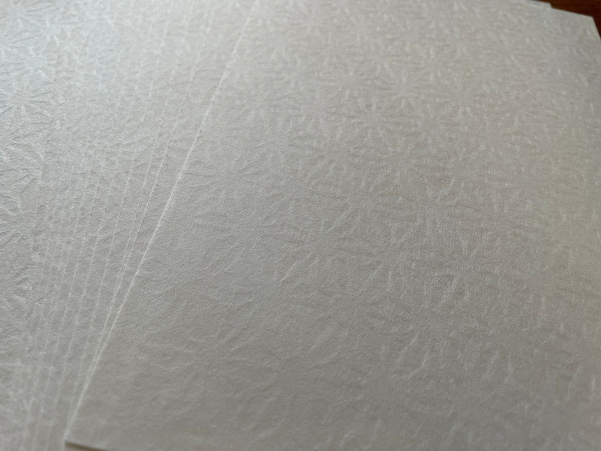 Natural paper mulberry hemp leaf (pasted) A5 size