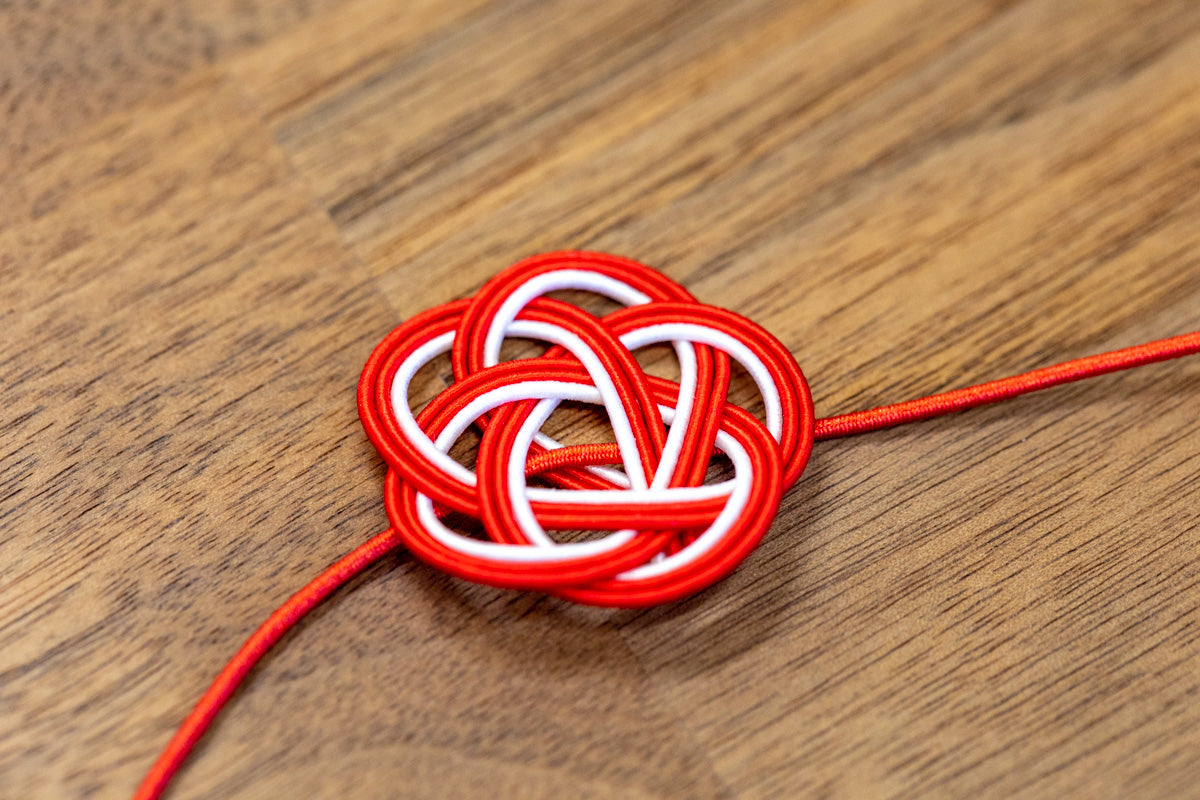 10 Mizuhiki ornaments with rubber bands