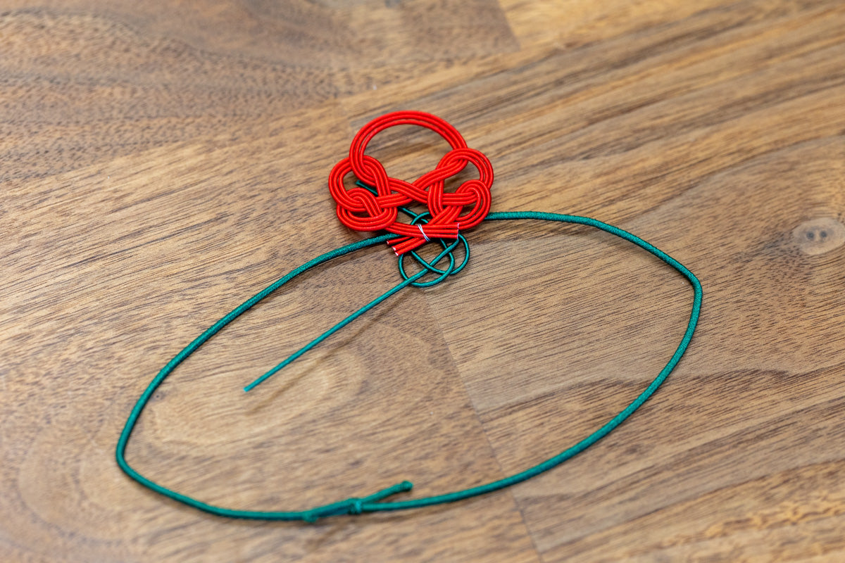 10 Mizuhiki ornaments with rubber bands