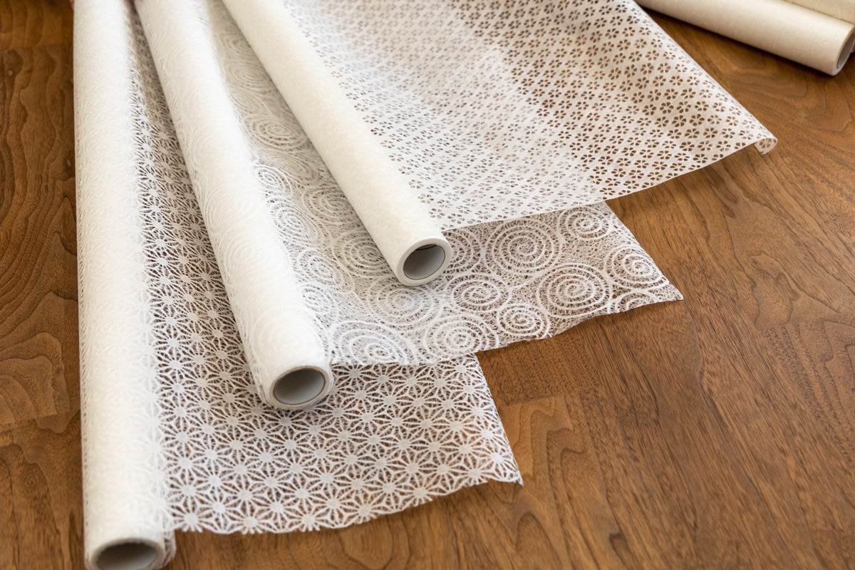 Small roll/White Rakusui Washi paper 10m