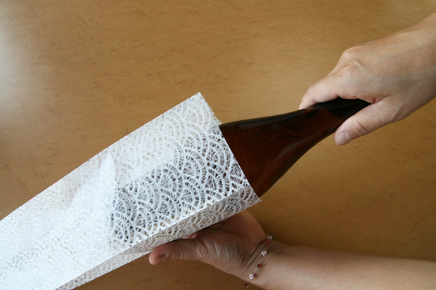 ボトルラッピング袋180ml用/青海波 10枚