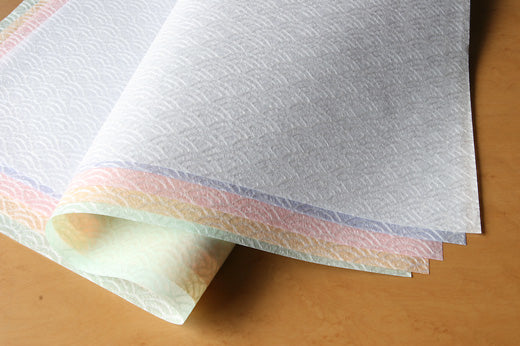 包装用 平判紙 / 青海波 抄合(せいかいは・すきあわせ)1枚